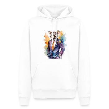 Costume Opossum Imprimé Animal Design Coloré - Sweat à capuche Premium bio Homme - blanc - Devant - Nico (187cm)