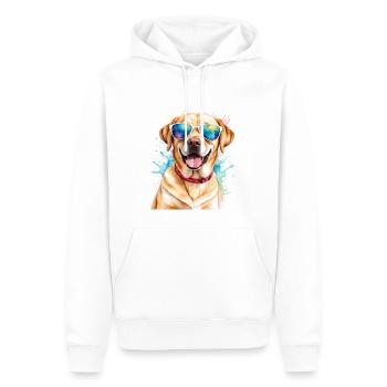 Lunettes de soleil Labrador Retriever Dog Design Print - Sweat à capuche Premium bio Homme - blanc - Devant - Nico (187cm)