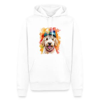 Goldendoodle Snapback Cap Chien Animal Design Print - Sweat à capuche Premium bio Homme - blanc - Devant - Nico (187cm)