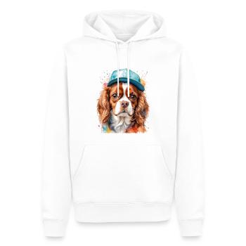 Cavalier King Charles Spaniel Snapback Cap Chien - Sweat à capuche Premium bio Homme - blanc - Devant - Nico (187cm)
