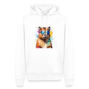 Lunettes de soleil Capybara Capy Colorful Animal Design Print - Sweat à capuche Premium bio Homme - blanc - Devant - Nico (187cm)