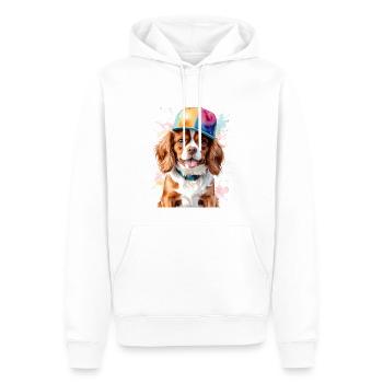 Cavalier King Charles Spaniel Snapback Cap Chien - Sweat à capuche Premium bio Homme - blanc - Devant - Nico (187cm)