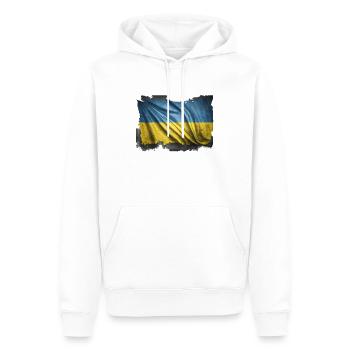 Ukraine Flagge Fahne - Männer Premium Bio Hoodie - Weiß - Vorne - Nico (187cm)