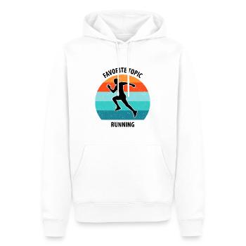 Floorball Floorball Hockey sur gazon Hockey en salle - Sweat à capuche Premium bio Homme - blanc - Devant - Nico (187cm)