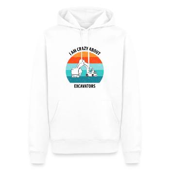 Excavatrice Excavatrice Conducteur Excavatrice Camion - Sweat à capuche Premium bio Homme - blanc - Devant - Nico (187cm)