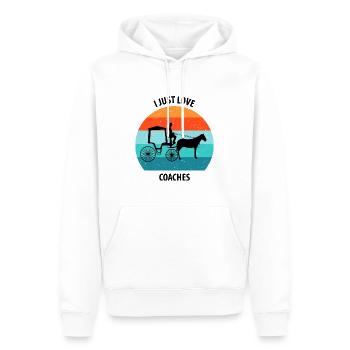 Kutscher Kutsche Pferdekutscher Kutschieren - Männer Premium Bio Hoodie - Weiß - Vorne - Nico (187cm)