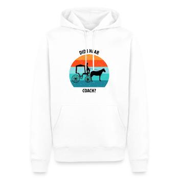 Calèche de cocher Calèche tirée par des chevaux Calèche - Sweat à capuche Premium bio Homme - blanc - Devant - Nico (187cm)