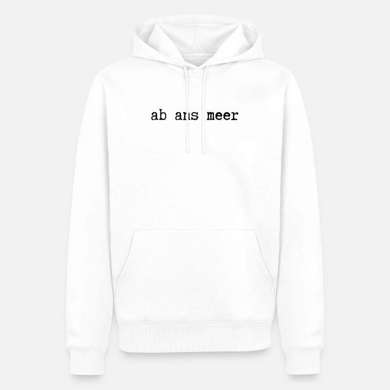 En route vers la mer - Sweat à capuche Premium bio Homme - blanc