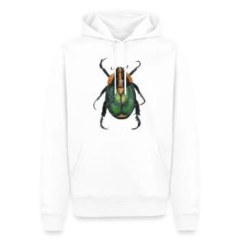 Kaefer2 - Männer Premium Bio Hoodie - Weiß - Vorne - Nico (187cm)