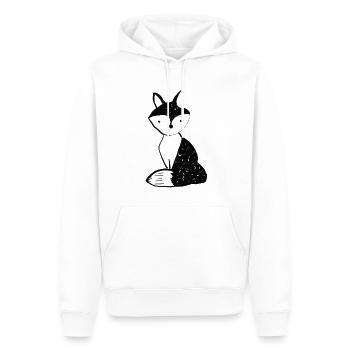 Fuchs Tier Raubtier Reineke Wolf Schlau Geschenk - Männer Premium Bio Hoodie - Weiß - Vorne - Nico (187cm)