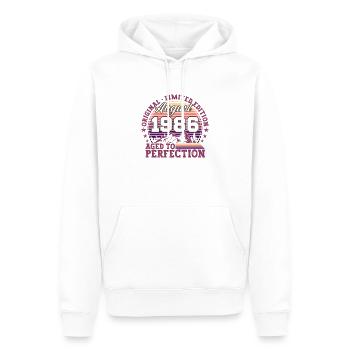 Original Août 1986 36th Birthday Fun Gift - Sweat à capuche Premium bio Homme - blanc - Devant - Nico (187cm)