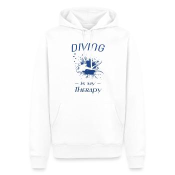 Diving, Tauchen, Taucher, Scuba Diver - Männer Premium Bio Hoodie - Weiß - Vorne - Nico (187cm)