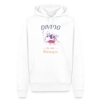 diving - Männer Premium Bio Hoodie - Weiß - Vorne - Nico (187cm)