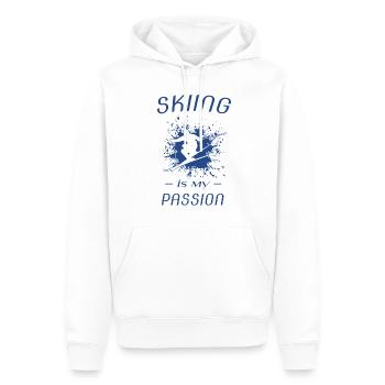 skiing - Männer Premium Bio Hoodie - Weiß - Vorne - Nico (187cm)
