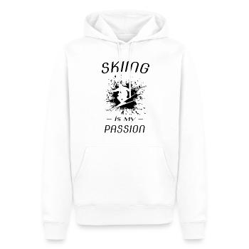 skiing ski - Männer Premium Bio Hoodie - Weiß - Vorne - Nico (187cm)