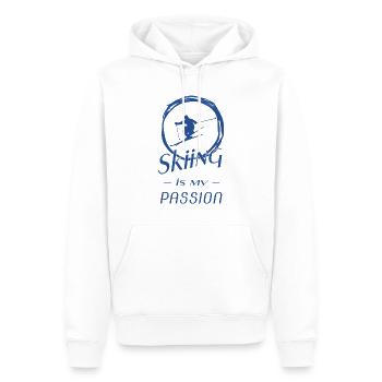 skiing kreis is my passion - Männer Premium Bio Hoodie - Weiß - Vorne - Nico (187cm)