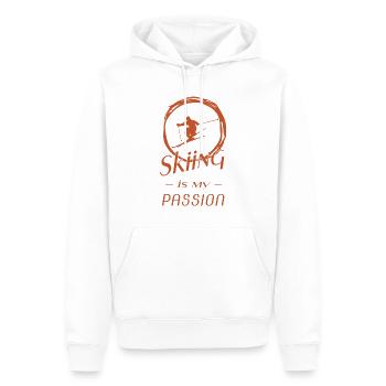 Spruch für Skifahrer, Skiing , Skidesign - Männer Premium Bio Hoodie - Weiß - Vorne - Nico (187cm)