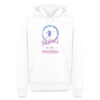 skiing is my passion - Männer Premium Bio Hoodie - Weiß - Vorne - Nico (187cm)