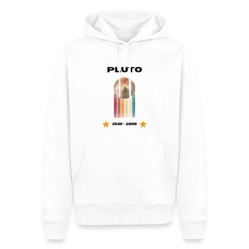 Pluto Never Forget 1930-2006 - Männer Premium Bio Hoodie - Weiß - Vorne - Nico (187cm)