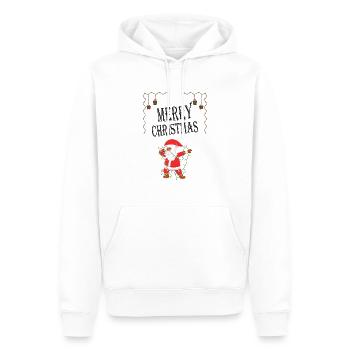 Merry Christmas dabbing Santa - Men’s Premium Organic Hoodie - white - Front - Nico (187cm)