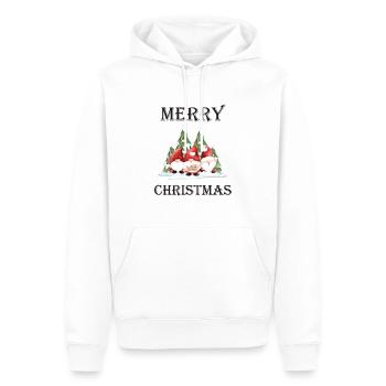 Joyeux Noël Gnome - Sweat à capuche Premium bio Homme - blanc - Devant - Nico (187cm)