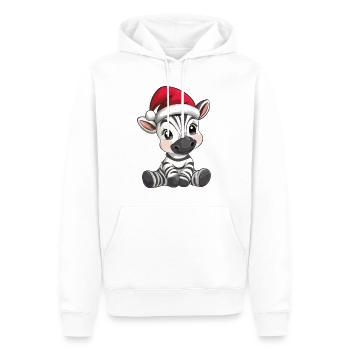 Zebra Weihnachten Süß Niedlich Xmas Weihnachtlich - Männer Premium Bio Hoodie - Weiß - Vorne - Nico (187cm)