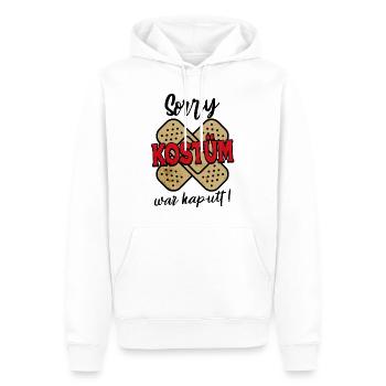 SORRY KOSTÜM WAR KAPUTT Fasching Karneval Pflaster - Männer Premium Bio Hoodie - Weiß - Vorne - Nico (187cm)