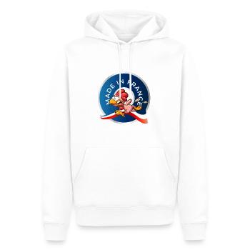 MADE IN FRANCE - Sweat à capuche Premium bio Homme - blanc - Devant - Nico (187cm)