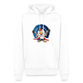 MADE IN FRANCE - Sweat à capuche Premium bio Homme - blanc - Devant - Nico (187cm)