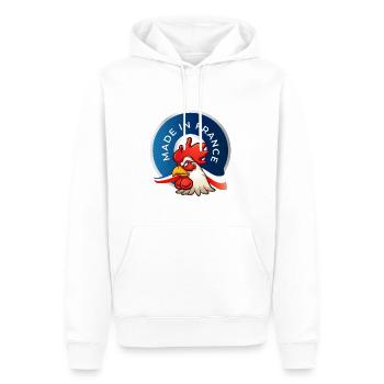 MADE IN FRANCE - Sweat à capuche Premium bio Homme - blanc - Devant - Nico (187cm)