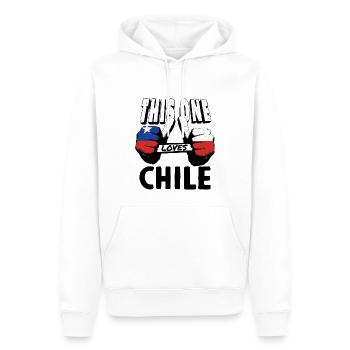 Chili Drapeau Amérique du Sud Drapeau chilien Vintage - Sweat à capuche Premium bio Homme - blanc - Devant - Nico (187cm)