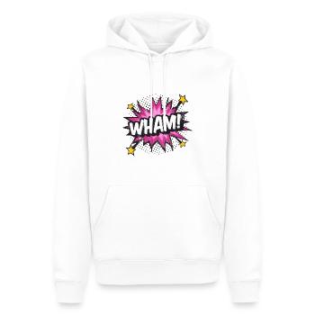 WHAM COMIC COMICSTYLE CARTOON COMICS STYLE MOTIVE - Männer Premium Bio Hoodie - Weiß - Vorne - Nico (187cm)