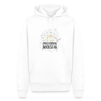 ÉDUCATION ROCKER TEACHER ROCK TEACHER STAR CADEAU - Sweat à capuche Premium bio Homme - blanc - Devant - Nico (187cm)