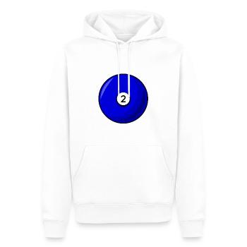 Billardkugel 2 blau Billard zwei - Männer Premium Bio Hoodie - Weiß - Vorne - Nico (187cm)