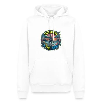 Amoureux de la mer - Enfants de la mer - Sweat à capuche Premium bio Homme - blanc - Devant - Nico (187cm)