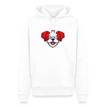 Cartoon Comic Süßer Mascot Hund - Männer Premium Bio Hoodie - Weiß - Vorne - Nico (187cm)