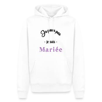 FUTURE MARIEE. EVJF. MARIEE. TEAM. TEAM MARIEE - Sweat à capuche Premium bio Homme - blanc - Devant - Nico (187cm)