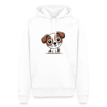 Süßer Chibi-Hund | Niedliches Cartoon-Hund-Design - Männer Premium Bio Hoodie - Weiß - Vorne - Nico (187cm)