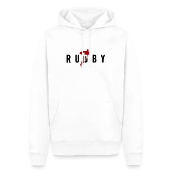 Rugby-Rugby-Spieler - Männer Premium Bio Hoodie - Weiß - Vorne - Nico (187cm)