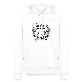 Prost auf 75 Jahre 75. Geburtstag - Männer Premium Bio Hoodie - Weiß - Vorne - Nico (187cm)