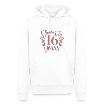 Prost zum 16. Geburtstag von 16 Jahren - Männer Premium Bio Hoodie - Weiß - Vorne - Nico (187cm)