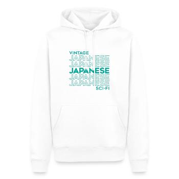 Vintage Japanese Sci fi Anime Slap - Sweat à capuche Premium bio Homme - blanc - Devant - Nico (187cm)