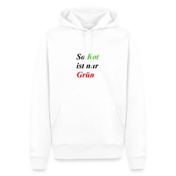 rouge vert - Sweat à capuche Premium bio Homme - blanc - Devant - Nico (187cm)