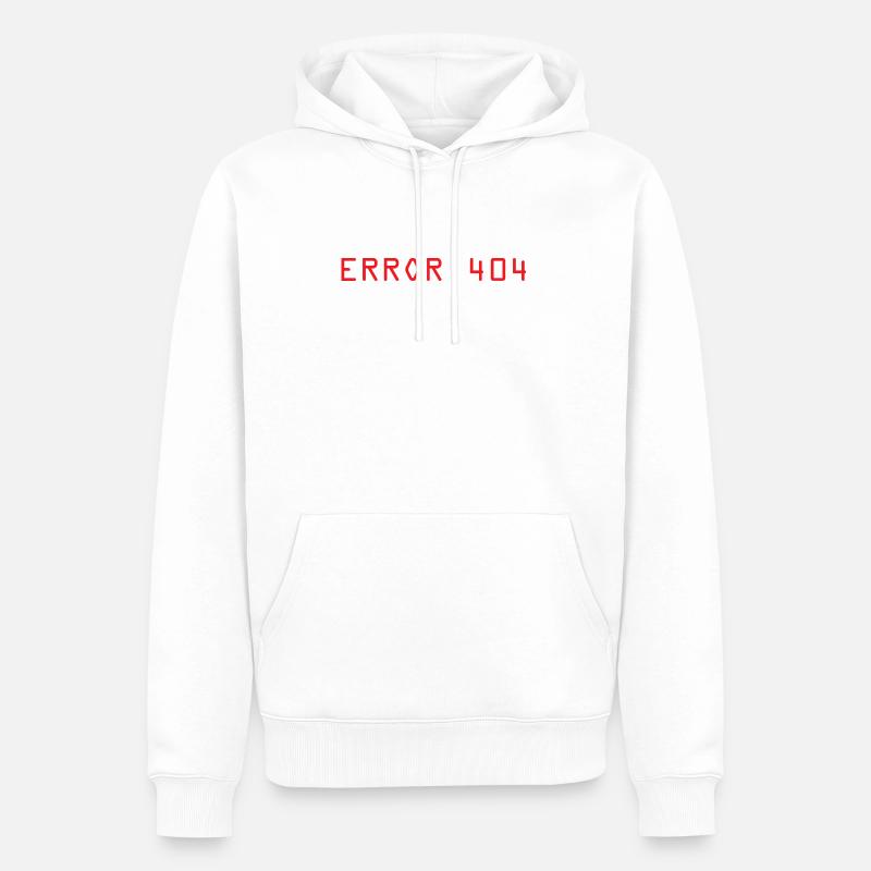 Error 404 computer - Men’s Premium Organic Hoodie - white
