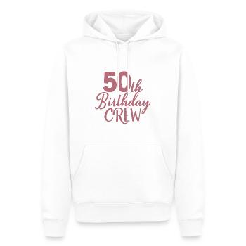 50. Geburtstag Crew - 50 Jahre alte Geburtstagsfeier - Männer Premium Bio Hoodie - Weiß - Vorne - Nico (187cm)