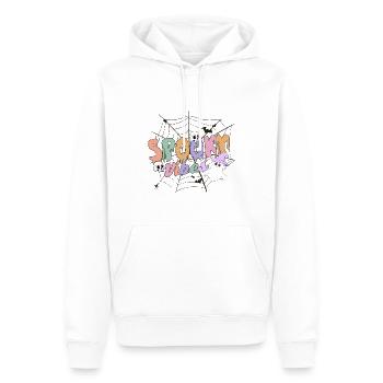 Halloween Spooky Rétro Vintage - Sweat à capuche Premium bio Homme - blanc - Devant - Nico (187cm)