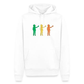 Citrus Trio - Lime, Lemon, Orange - Men’s Premium Organic Hoodie - white - Front - Nico (187cm)