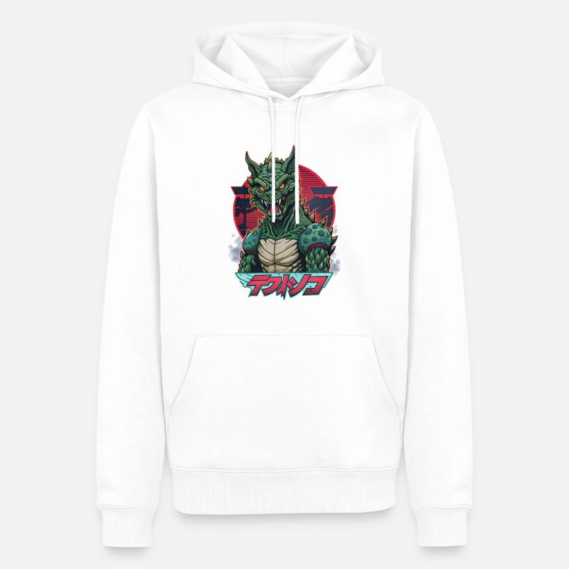 Roi des monstres - Sweat à capuche Premium bio Homme - blanc
