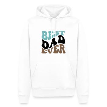 MEILLEUR CADEAU DE CHEMISE À MOTIF PAPA DE TOUS LES TEMPS - Sweat à capuche Premium bio Homme - blanc - Devant - Nico (187cm)