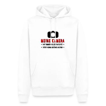 Kamera Fotograf - Männer Premium Bio Hoodie - Weiß - Vorne - Nico (187cm)